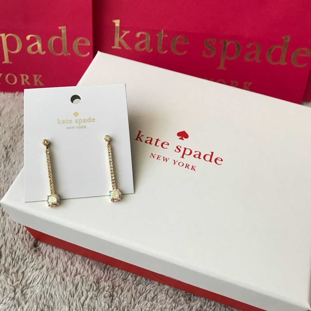 ⛔️⛔️⛔️sold⛔️⛔️⛔️Kate Spade Bar Drop Earrings - Picture 2 of 4